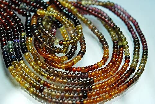Saphir Tundra rondelles polies 3.50-4mm fil complet de 14 pouces