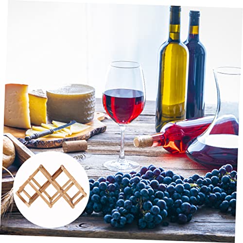 Soporte para botellas de vino Veemoon de plástico marrón miniatura 4