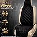 IVICY Faux Linen Front Car Seat Cover – Durable, Non-Slip Seat Protector for Cars – 1 Unit, Black