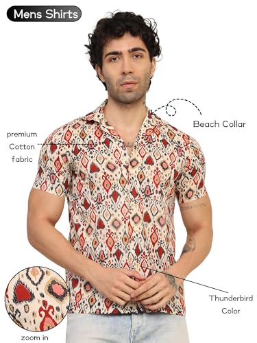 Image of KE KANHA EXPORTS Shirt for Men /Cotton Shirts for Men /Stylish Mens Casual Shirt /Men's Slim Fit Shirt & Regular Fit Shirt for All Occasions Western Beach Summer Shirt Style