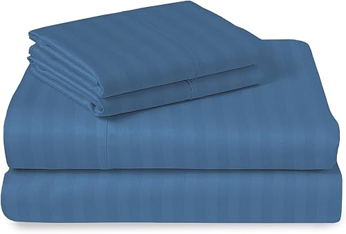 Miniatura 22 de Pizuna Juego de funda de edredón de algodón tamaño individual, 300 hilos de tejido de satén de algodón de fibra larga con cierre de botón (funda de