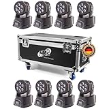 Commande DMX : 12 canaux etec LED Moving Head Set 7e virus-washer 7 x 10 W RGBW 4 en 1 avec Flightcase