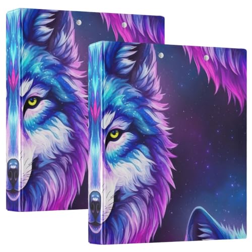 Classeur 3 anneaux D avec poches intérieures, couverture violette flexible