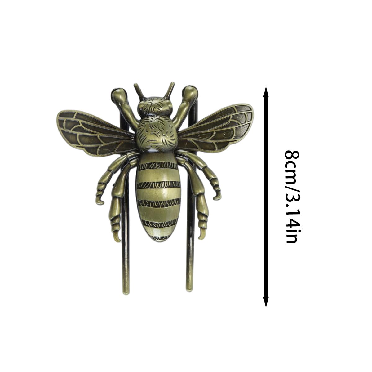 Carpeta de escritura con clip de abeja de metal vintage para diario manos libres