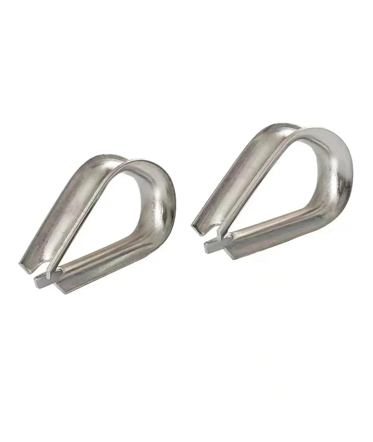 304 Stainless Steel Thimbles Ring Clamp Cable Wire Rope Sleeve(M24 (1Pcs))
