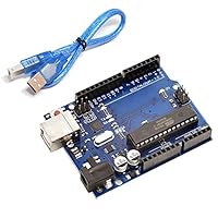 AZDelivery ATmega328P Mikrocontroller Board ATmega16U2 8-bit Entwicklerboard mit Hauptplatine und USB-Kabel inklusive E-Book!
