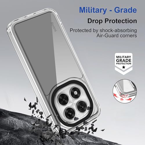Image of Zapcase Back Case Cover for Mi Redmi Note 14 Pro 5G | Compatible for Mi Redmi Note 14 Pro 5G Back Cover | Case Cover with Camera Protection | (TPU + PC | Transparent)
