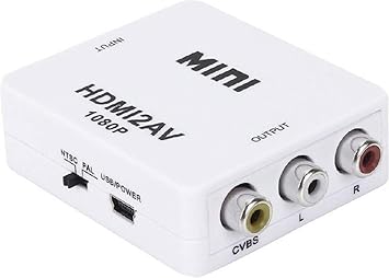 Terabyte Mini HDMI2AV UP Scaler Full HD 720/1080p Video Converter Adapter (White) 6