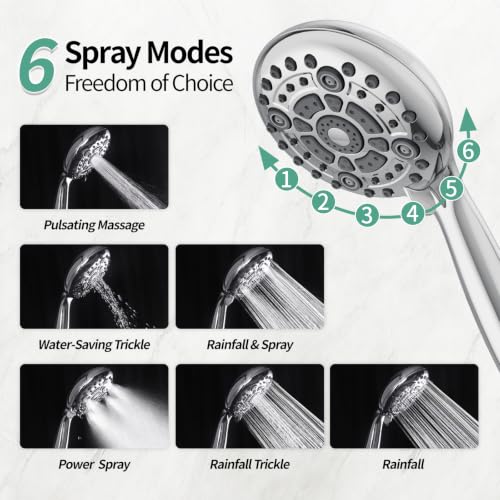 Image of SR SUN RISE 12 inch Shower Faucet Set with Shower Slide Bar,Polished Chrome