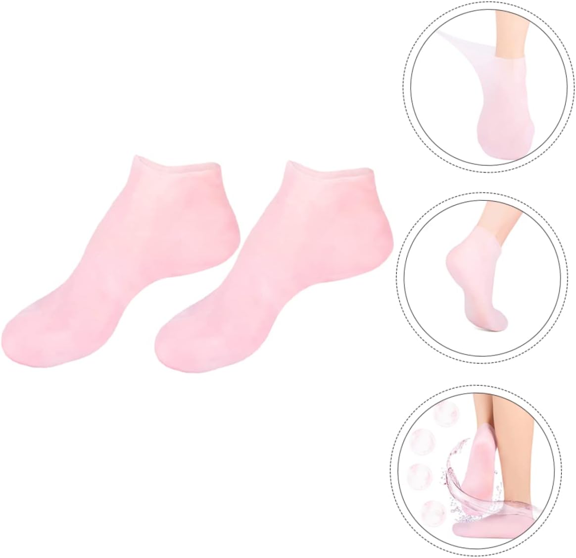 Protective Foot Skin Socks Moisturizing Sebs Rejuvenate Socks for Dry Cracked Heels Non Slip Elastic Breathable Footwear for Women Soft Skin Friendly Treatment