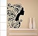 zaosan Etiqueta de la Pared Beauty Hair SPA Tatuajes de Pared Maquillaje Pegatinas de Vinilo Salón de Belleza Girl l Silhoue Art Vinilo Dormitorio Decoración 102x72cm