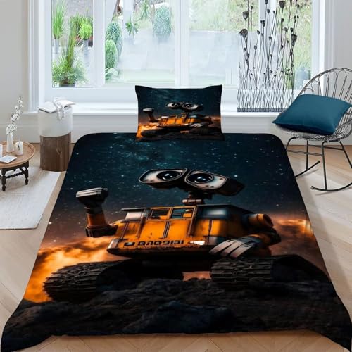 Housse de couette fermeture éclair 135x200 parure de lit robot entretien facile lit simple