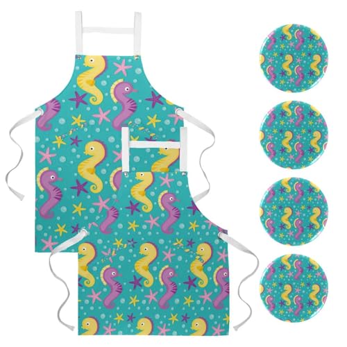 Tablier de cuisine lot de 2 anti-taches pour protéger vos vêtements avec style