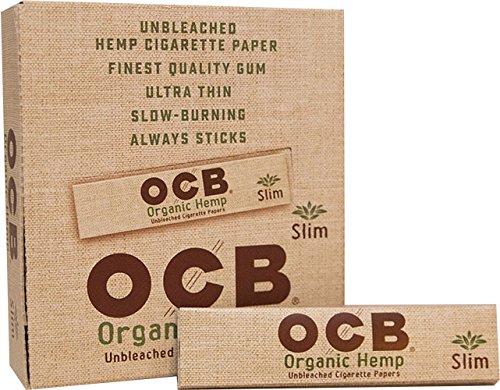 Ocb Organic Hemp Rolling Papers Slilm Size - Full Box (24 Books) #TOP5
