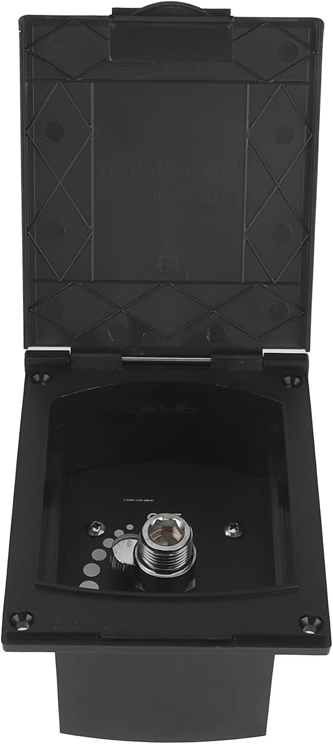 Keenso 1/2in Thread RV Exterior Shower Box, ABS Material, Adjustable Water Flow, Easy Installation, for RVs, Caravans, Boats