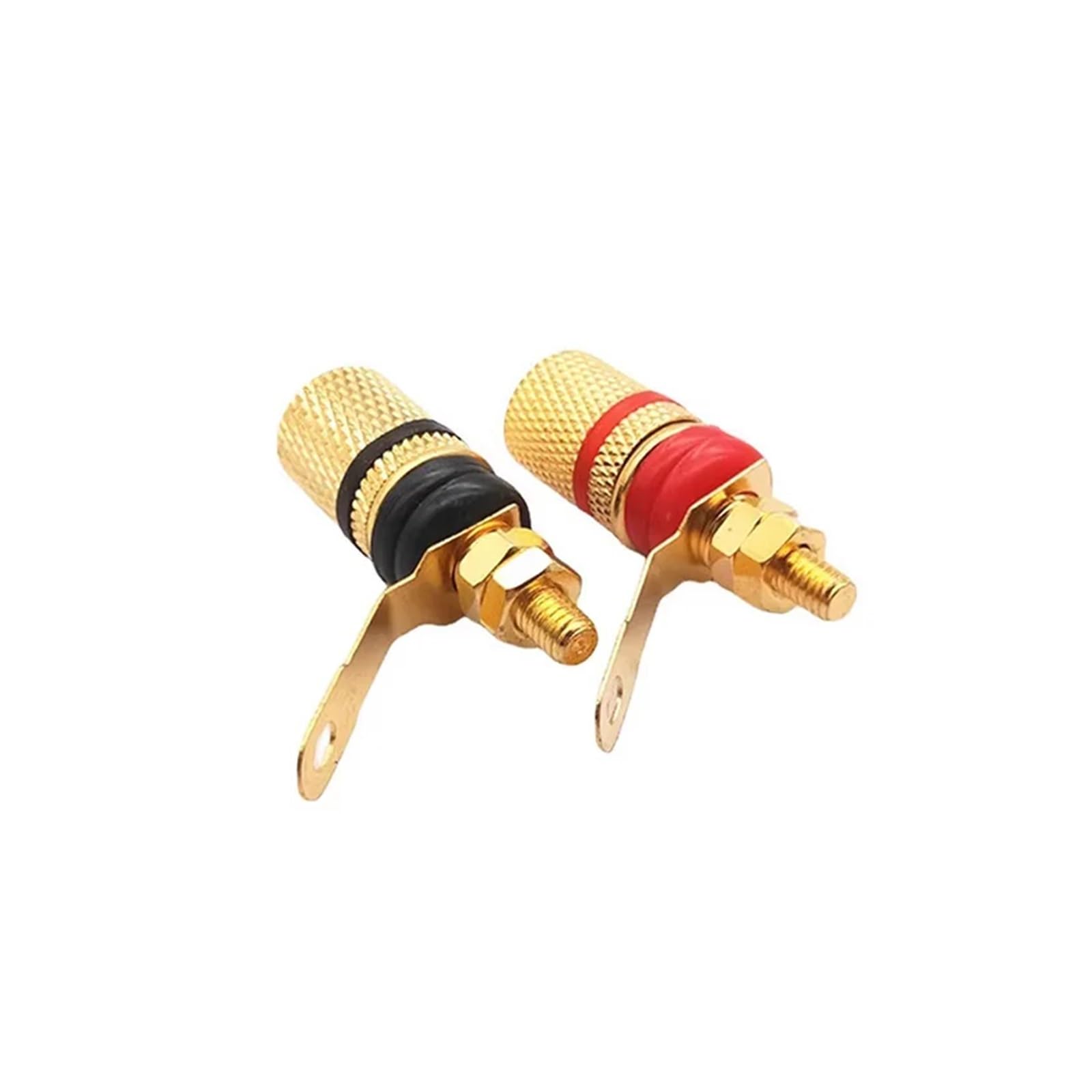 Connettore terminale audio for terminale altoparlante Binding Post placcato oro da 20 pezzi da 4 mm(20 Black)