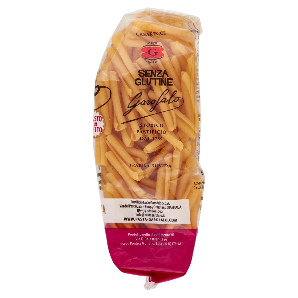 Italian Gourmet Casarecce Pasta Senza Glutine glutenfrei 20 x 400g | Mais-Reis Rezeptur, formato corto rigato per sughi, ohne Weizen, Gesamtnettogewicht 8 kg + Kostenlos Polpa 400g