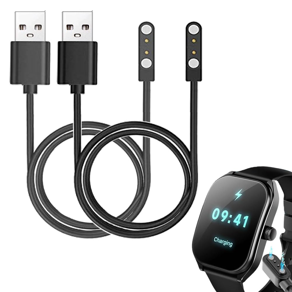 smaate Smart Watch Cables Compatible with AOLON Curve 2.01” Smartwatch, 2-Pack