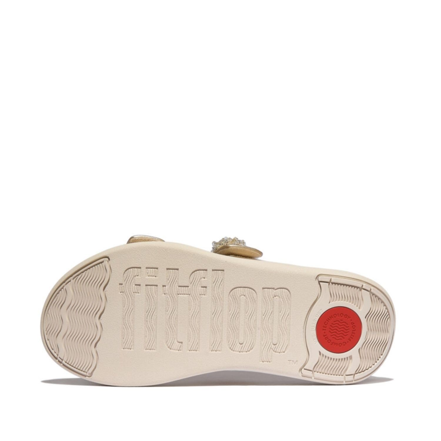 Fitflop F-mode Go Beadie-button Adj. Flatform 2-bar Slides SandaliDonna