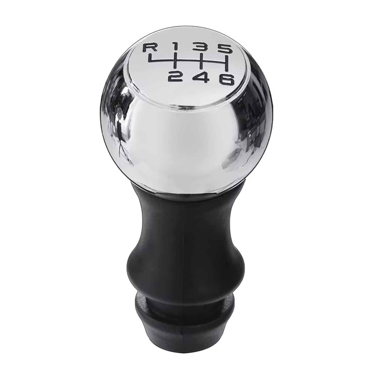 OUVECR Car Shift Gear Knob Handle for Citroen for C4L for C2 for C5 for C3 5/6Speed Gear Shift Knob Gear Shift Cover(6-Speed Chromed)
