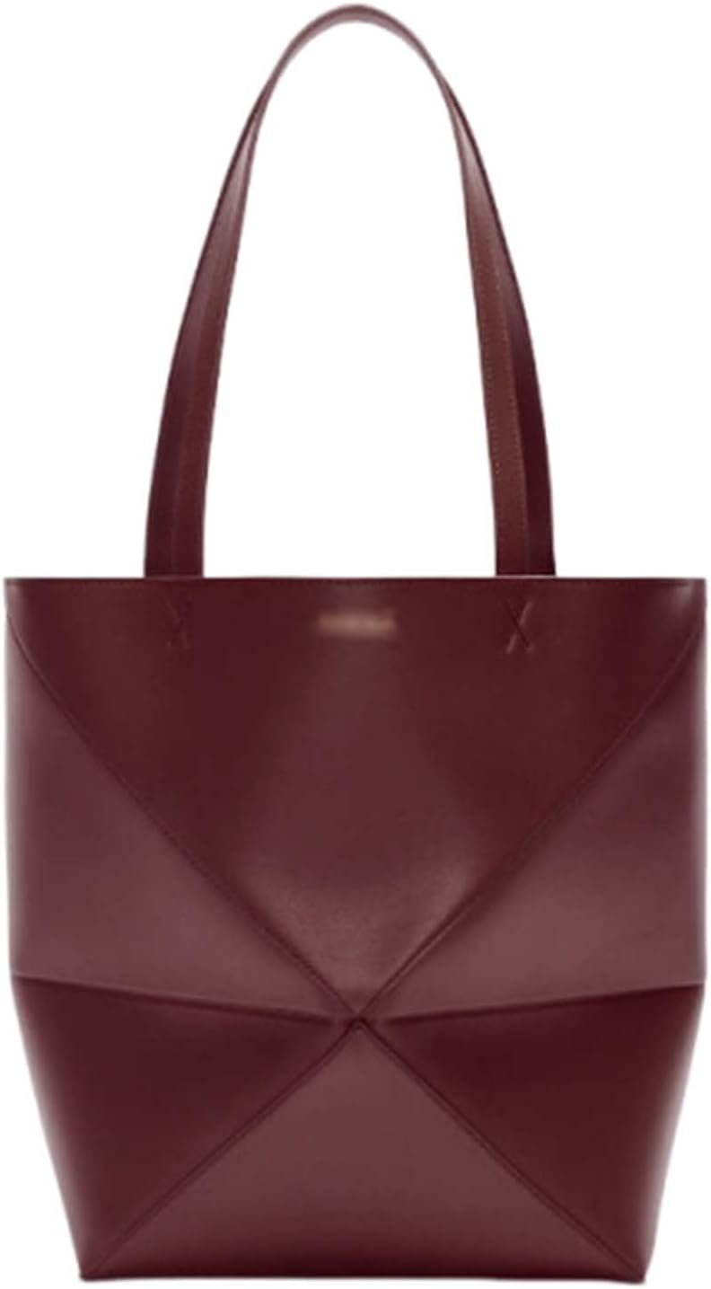 Leather Handbag for Women - Fashion Puzzle Crossbody Purse - Foldable Puzzle Bag - Geometric Tote Bag - Multi Way Carry.