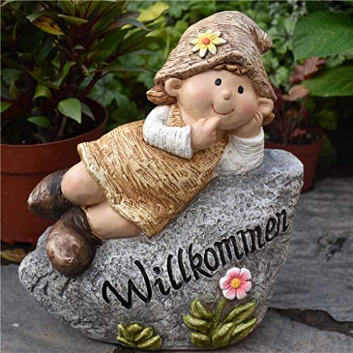 Statue d'extérieur elfe de jardin en résine rétro H32CM