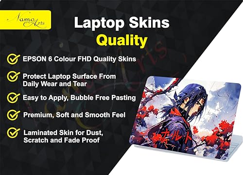 Image of Full Body Anime Laptop Skins Sticker Laminated HD Quality Vinyl Fits Upto 15.6 Inches Compatible with Dell, HP, Lenovo, Acer, Asus - ANM33