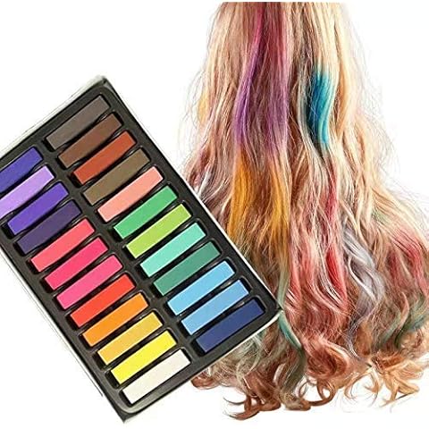 Hair Chalk Set for Kids and Pets Temporary Dog Hair Dye,Mordely 24 Colors Washable Hair Dye Art,Best Gift for Party,Halloween,Birthday,New Year,Easter & Cosplay Makeup (Hair Chalk Set1) Cover