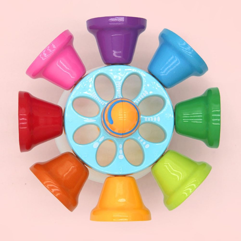 Toyvian Baby Percussion Instrument Music Rotating Bell Toy Educational Musical Toy for Kids Enhancing Auditory Development Creativity and Concentration 5.90X5.90X5.51 Inches
