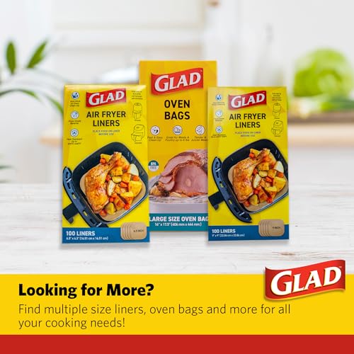 Glad Air Fryer Parchment Liners, Nonstick, 9x9 In, 100 Count - image 6