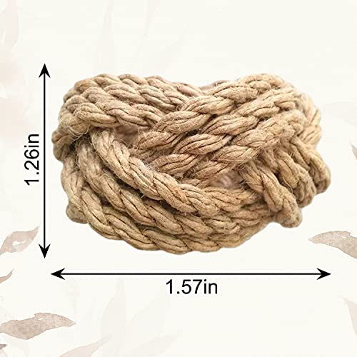 Mlurcu Burlap Napkin Rings Set Of 12, Nautical Napkin Rings Rope Napkin Rings Rustic Farmhouse Woven Napkin Rings For Dining Banquet Wedding Thanksgiving Christmas Easter Holiday Table Decorations #TOP1