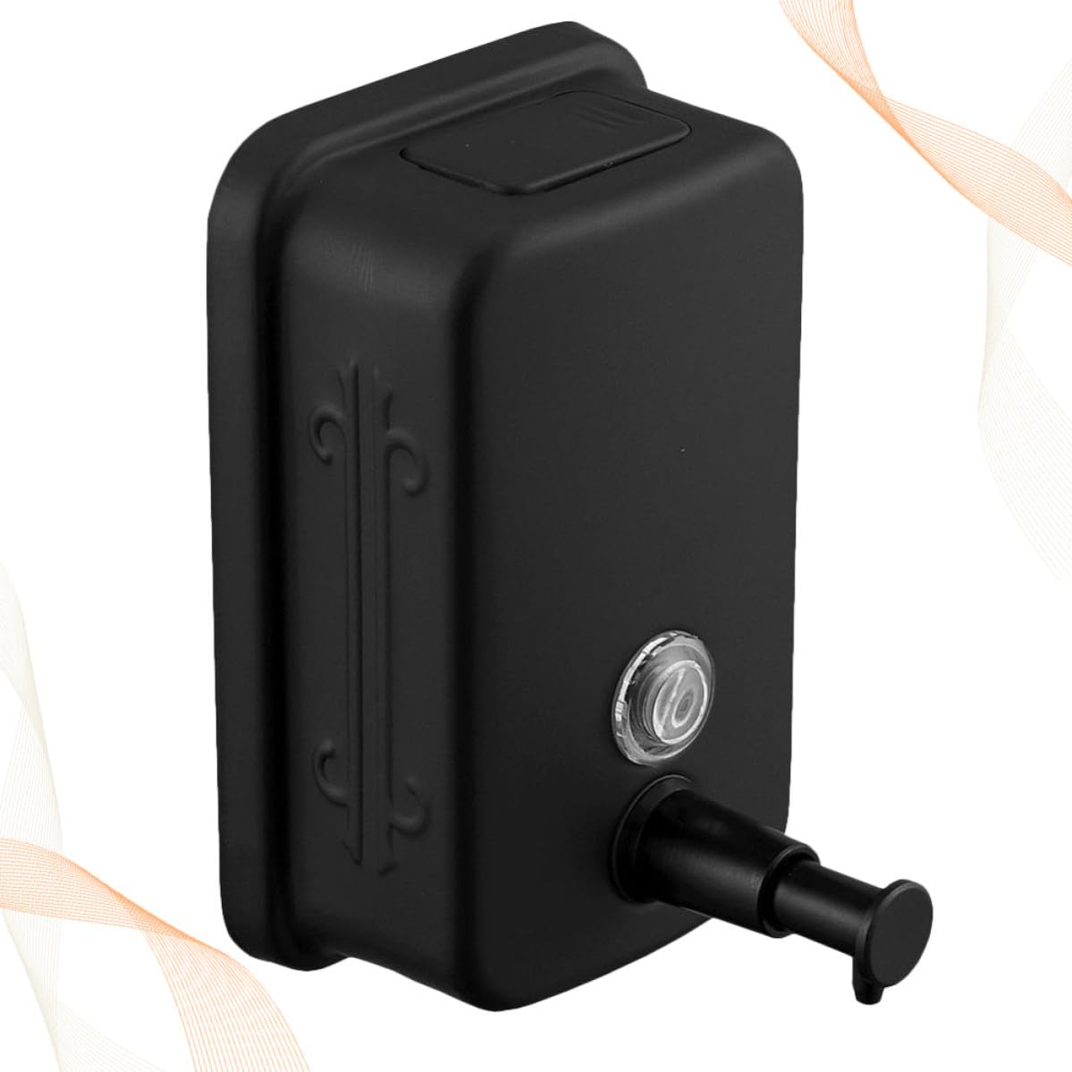 Dispensador de Jabón de Pared Manual Acero Inoxidable 800ml Negro