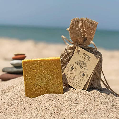Dr.ancient Sulphur Soap Bar Organic Natural Vegan Traditional Handmade Antique - Antibacterial, Effective For Acne - Absolutely No Chemicals! Pure Natural Soap! #TOP6