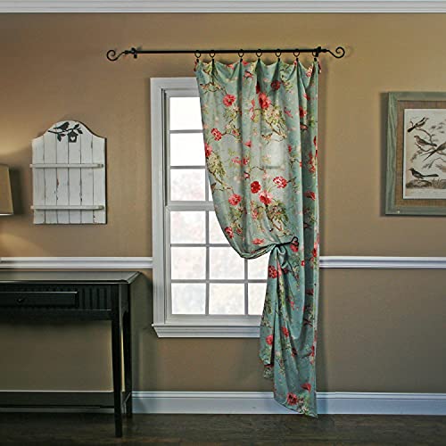Ellis Curtain Balmoral Floral 48" x 84" Tailored Curtain Panel, Sage, W 48" x L 84" (1 Panels) - Image 2