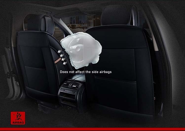 Housse de siège auto en cuir PU et couvre coussin antidérapant