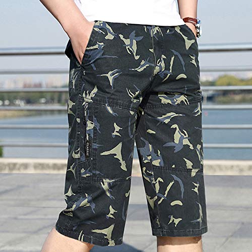 Calça cargo masculina folgada de verão casual fitness bodybuilding impresso bolso esportivo calças c