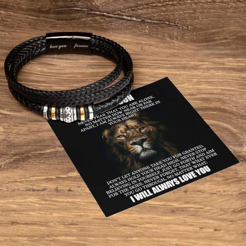 To My Son Bracelet, Son Gifts From Mom And Dad, Bracelet For Son From Dad, Son Bracellet From Mom, Birthday Gift For Son, Men Bracelet, Gift For My Son Birthday With Message Card And Gift Box4