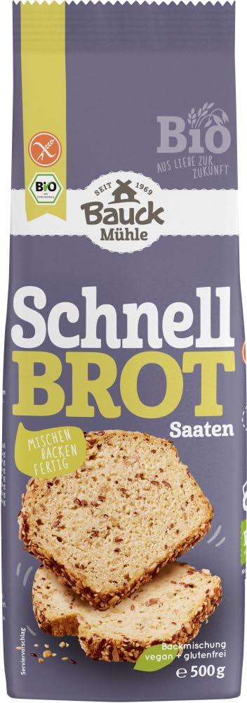 Schnellbrot mit Saaten glutenfrei Bio 18 x 500 g