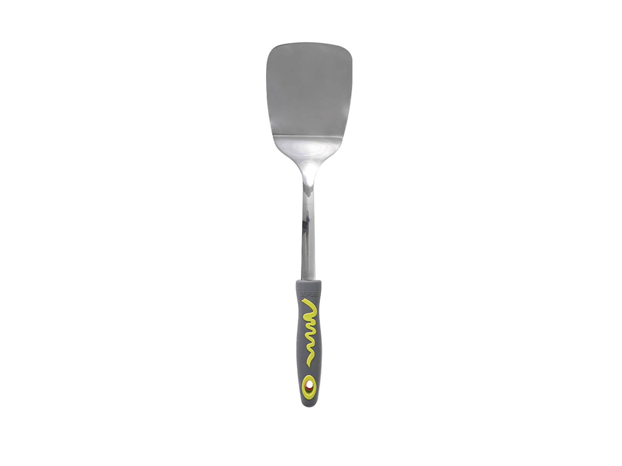 Spatule en acier inoxydable Dexas Confetti gris et vert de 35 cm