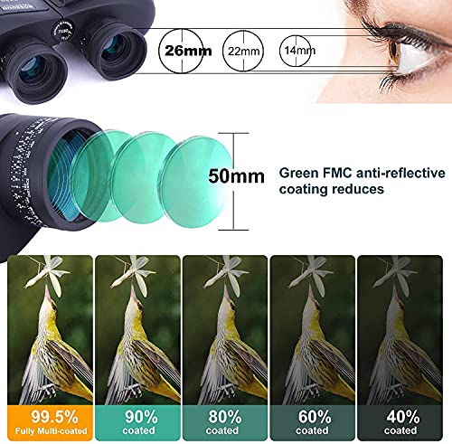 7x50 Marine Fernglas für Erwachsene, wasserdichtes Fernglas mit Höhen- und Luftdruckkompass auf LCD-Bildschirm… – Bild 4