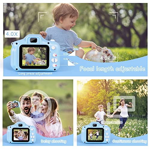 Kids Digital Camera,Nine Cube Little Toy Camera For Boys & Girls 3-7 Years Old, Children Long Lens Digital Video Camera For Kids Gifts, Blue Camcorder With 32G Sd Memory Card #TOP6