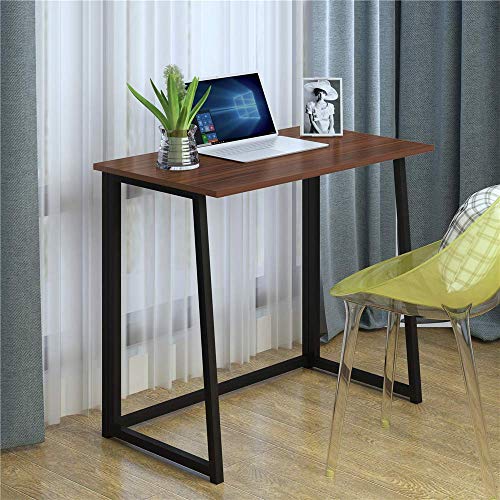 Image of JGS Sheesham Wood and Iron Study Table for Living Room (Brown & Black Finish)
