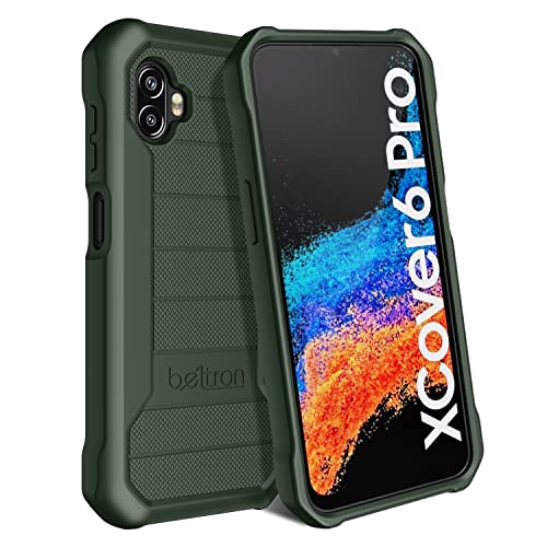 Image of BELTRON Galaxy XCover6 Pro Heavy Duty Case, Industrial Strength Armor Case with Reinforced Technology for Samsung Galaxy XCover 6 Pro 2022 SM-G736 (AT&T FirstNet Verizon) - Green