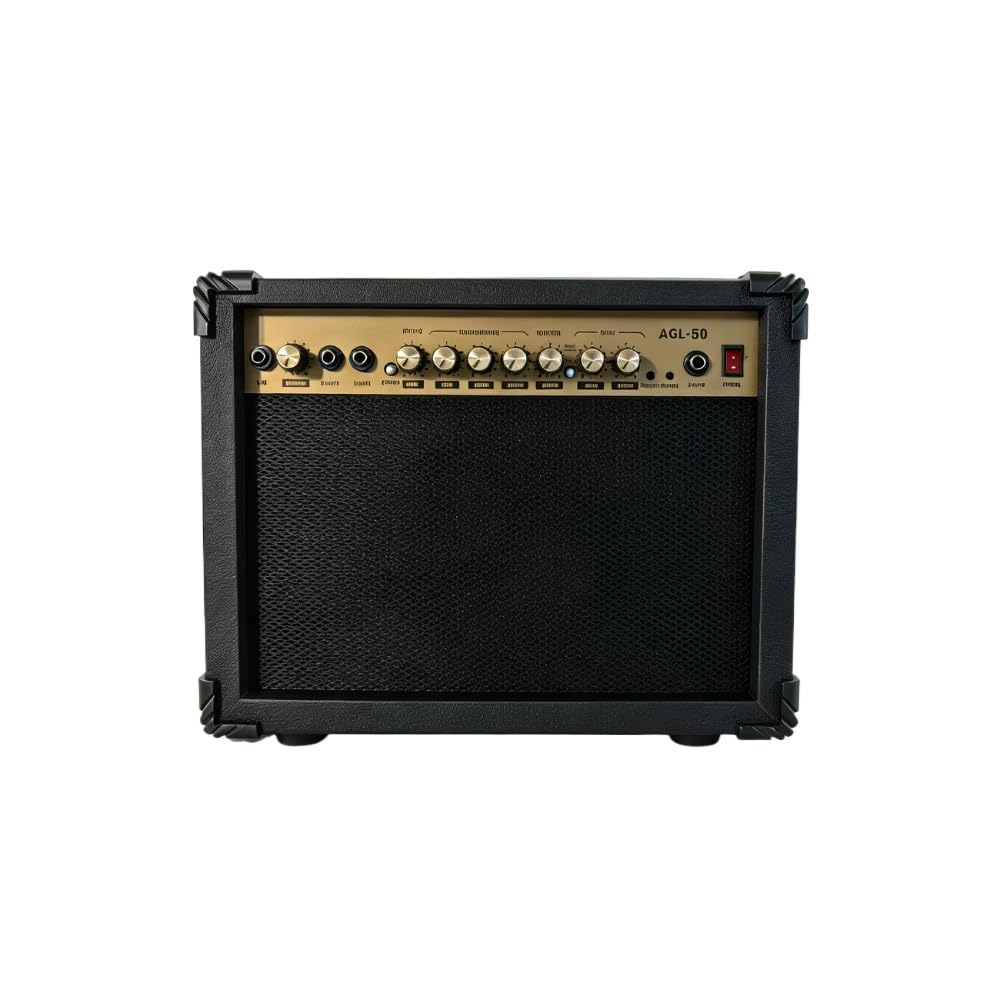 50W Guitar Amplifier with an 8.5-inch Speaker | Equalizer Control, Driver, delay Effect, Active/Passive Input, Microphone Input, Auxiliary Input, Headphone Jack | Suitable for Studio or Stage use