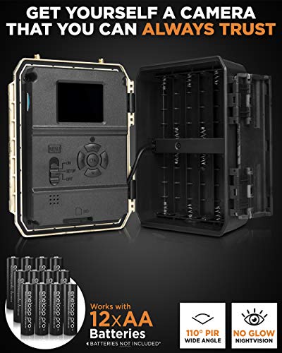 Creative Xp Cellular Trail Cameras Wifi 12Mp 1080P Outdoor Game Camera With No-Glow Night Vision Motion Activated Ip54 Waterproof For Wildlife Hunting Or Property Security, 32G Sd Memory Card #TOP3