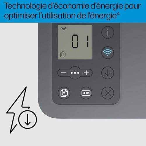 HP Laserjet M234sdw, 6GX01F, Imprimante Multifonction A4, Impression Recto Verso Automatique en Noir et Blanc, 29 ppm, Wi-FI, Ethernet, USB, ADF, Smart, sans fax, écran LCD à icônes, Grise