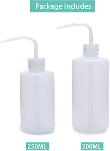 Miniatura 2 de Mkono 2 botellas de agua para regar plantas flores suculentas de plástico boca curva para apretar 845 onzas líquidas y 1691 onzas líquidas