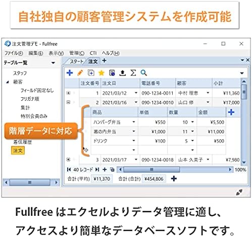 Amazon Fullfree 顧客管理ソフト データベースソフト Ctiソフト 帳票印刷ソフト 顧客管理 Pcソフト