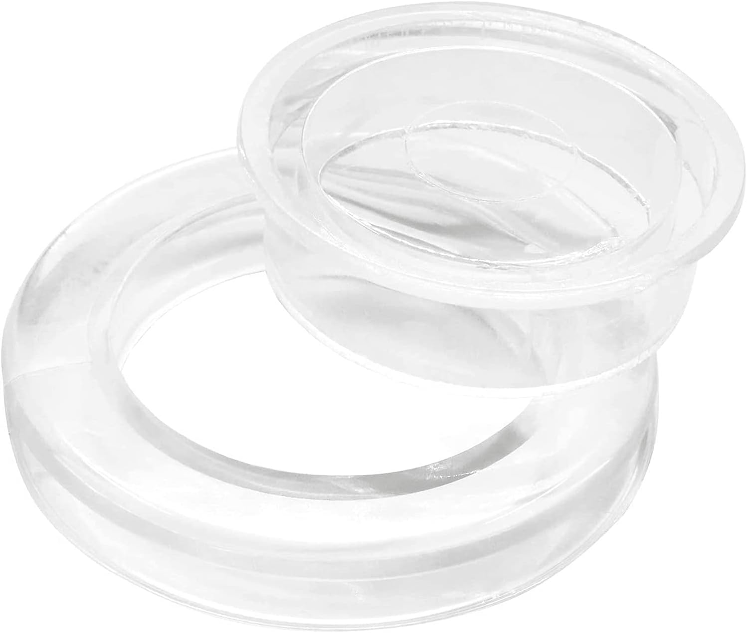 ZXUEZHENG 1 Pieces 2 Inch Silicone Umbrella Hole Ring Plug and Cap Set for Glass Outdoors Patio Table Deck Yard (Silicone,Clear)