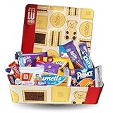 Boîte à biscuits LU garnie : Coffret gourmand avec 20 biscuits pocket & 30 Bonbons au Choc...